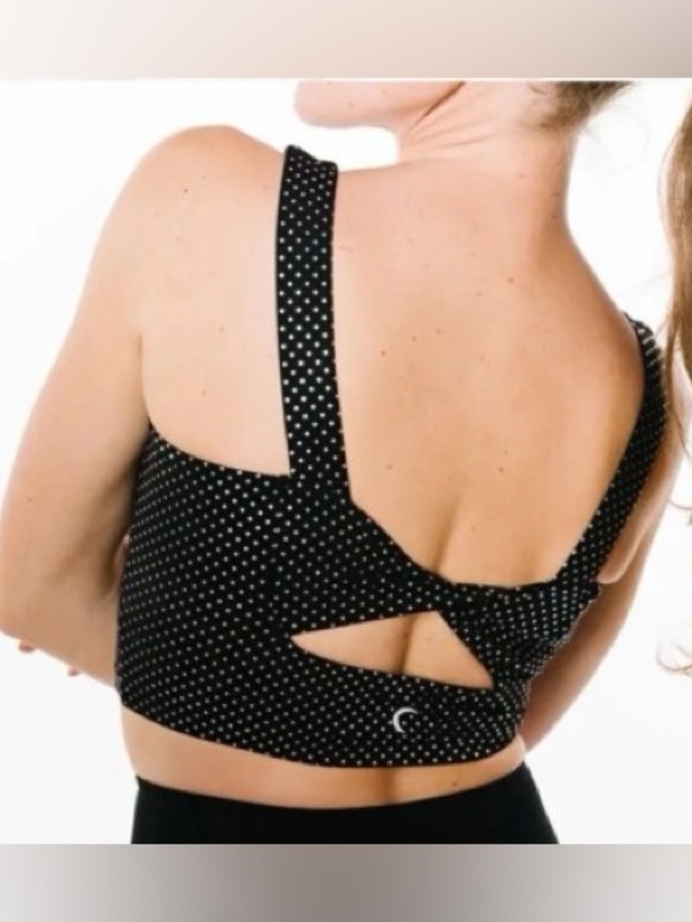 Zyia Active Girls Night Out Black and Silver Bra NWT M